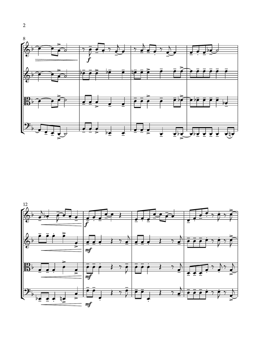 Dancing Through Life Dancing Through Life String Quartet scores gallery preview page 2