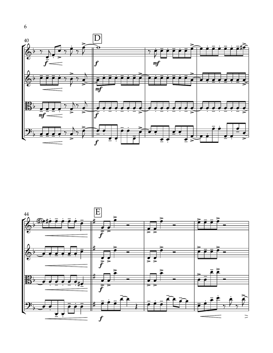 Dancing Through Life Dancing Through Life String Quartet scores gallery preview page 6