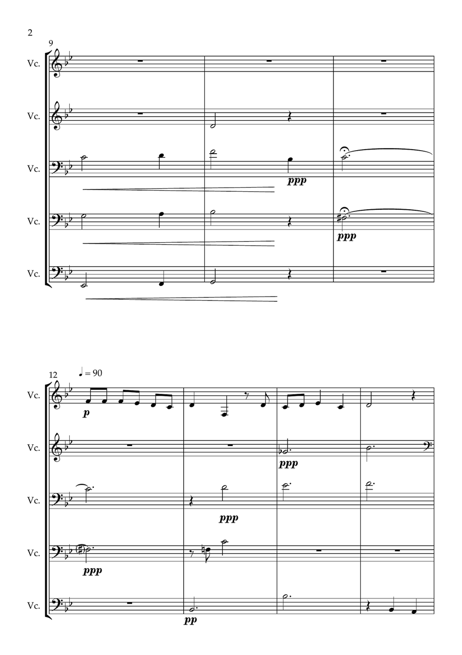 God Help The Outcasts God Help The Outcasts String Quintet scores gallery preview page 2