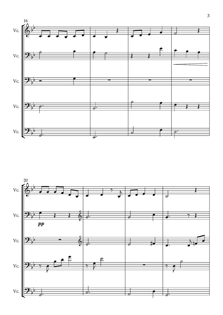 God Help The Outcasts God Help The Outcasts String Quintet scores gallery preview page 3