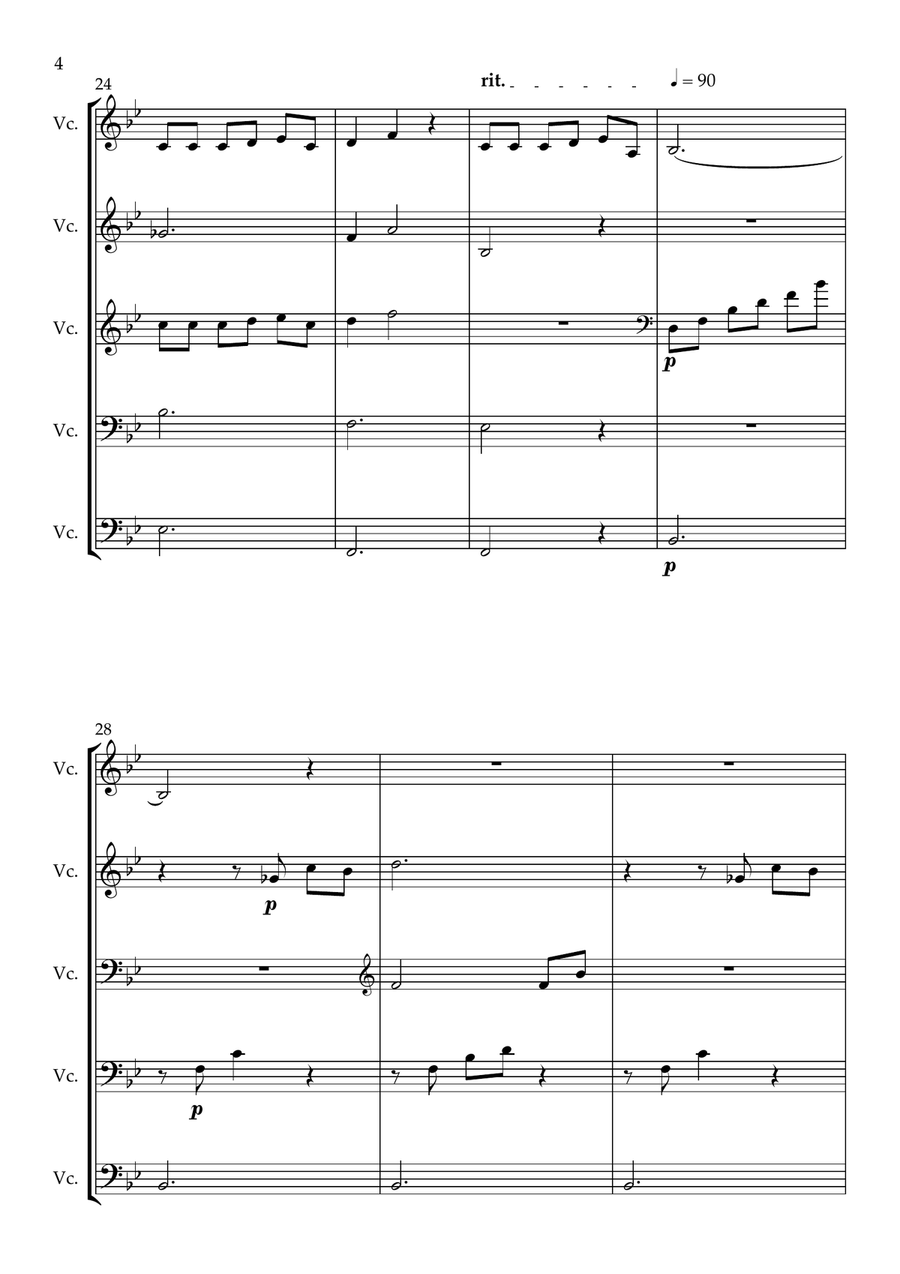 God Help The Outcasts God Help The Outcasts String Quintet scores gallery preview page 4
