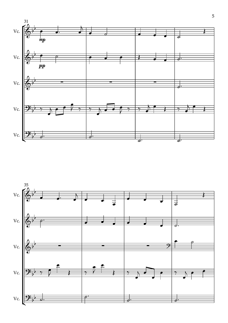 God Help The Outcasts God Help The Outcasts String Quintet scores gallery preview page 5