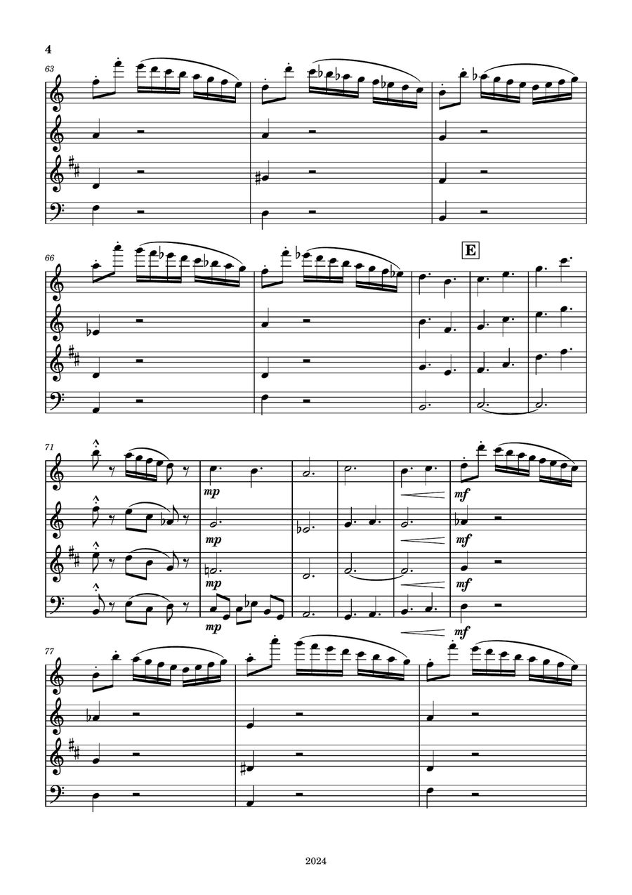 Merry Go Round Merry Go Round Woodwind Quartet scores gallery preview page 4