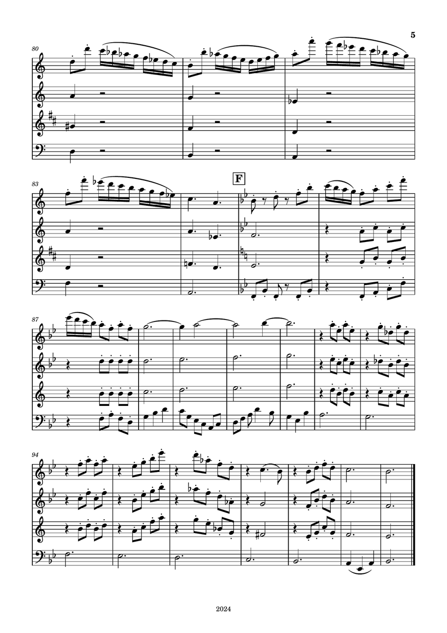 Merry Go Round Merry Go Round Woodwind Quartet scores gallery preview page 5