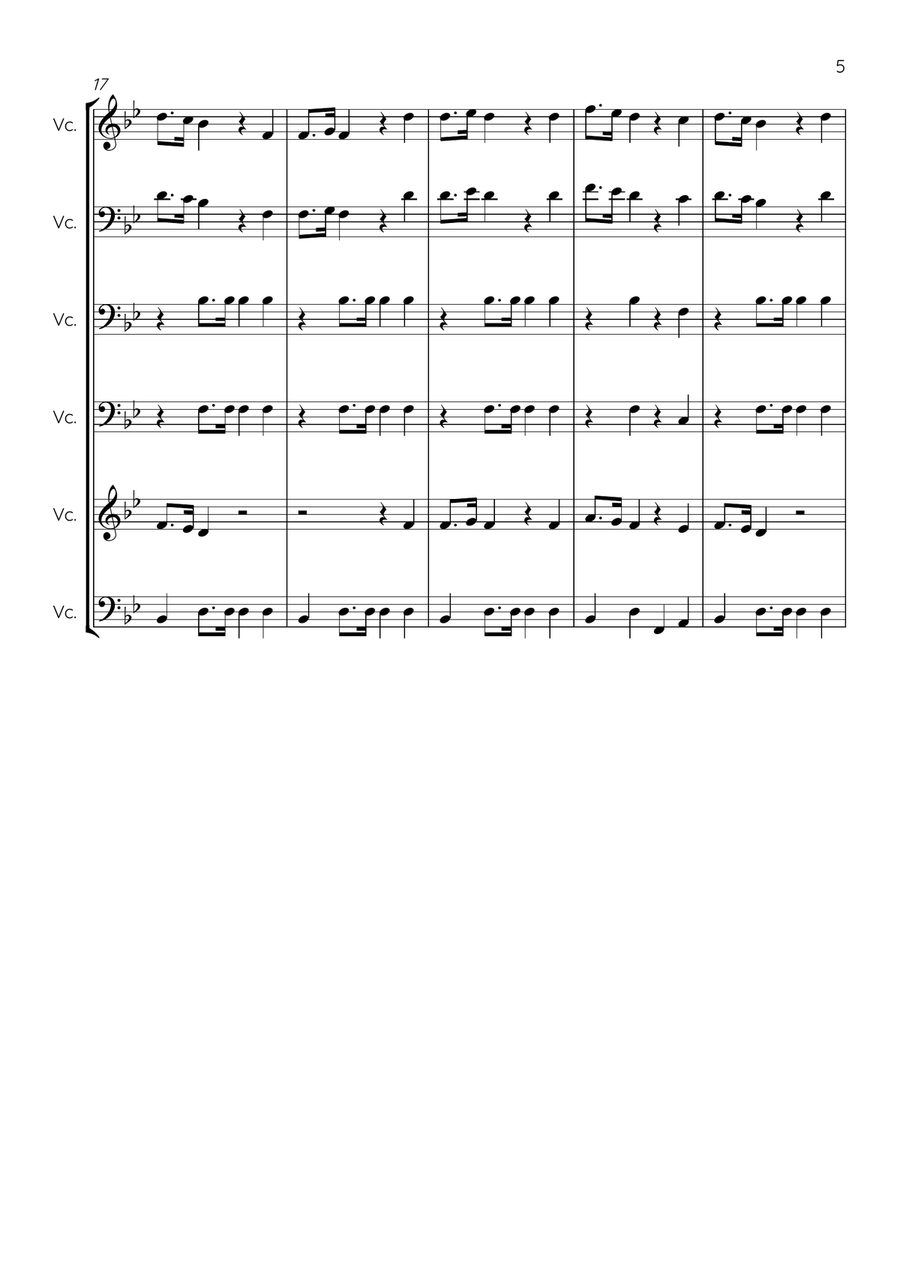 Il Canto degli Italiani Il Canto degli Italiani Cello scores gallery preview page 5
