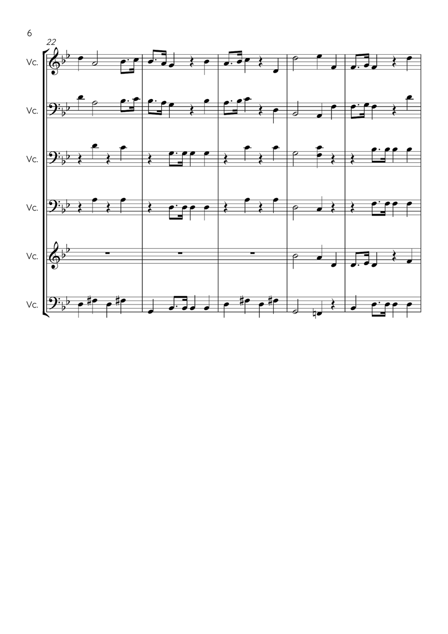 Il Canto degli Italiani Il Canto degli Italiani Cello scores gallery preview page 6