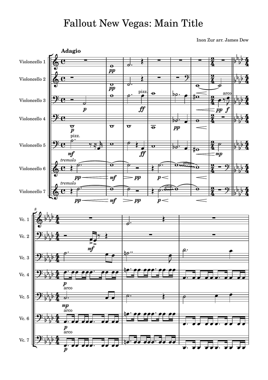 Theme From Fallout(R) 4 Theme From Fallout(R) 4 Cello scores gallery preview page 1