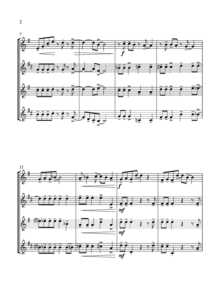 Dancing Through Life Dancing Through Life Saxophone Quartet scores gallery preview page 2
