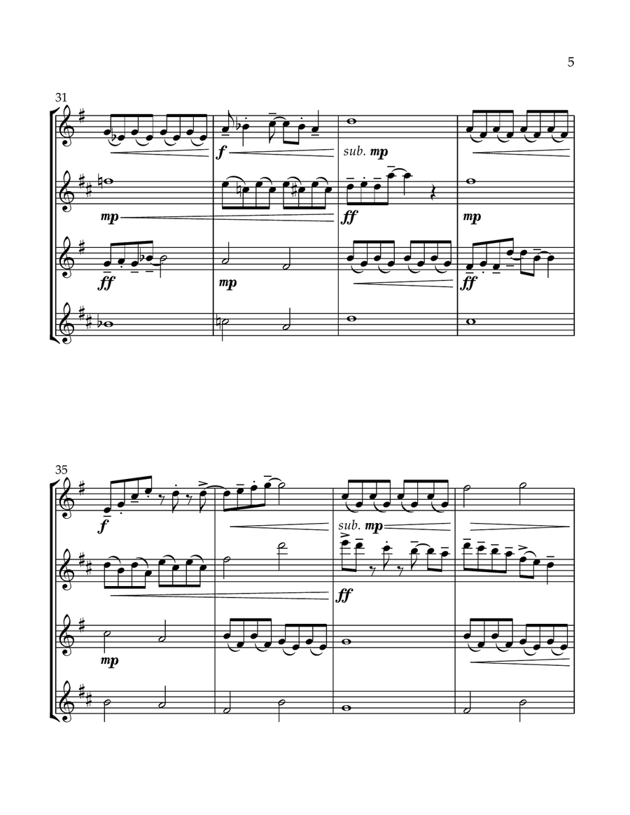 Dancing Through Life Dancing Through Life Saxophone Quartet scores gallery preview page 5