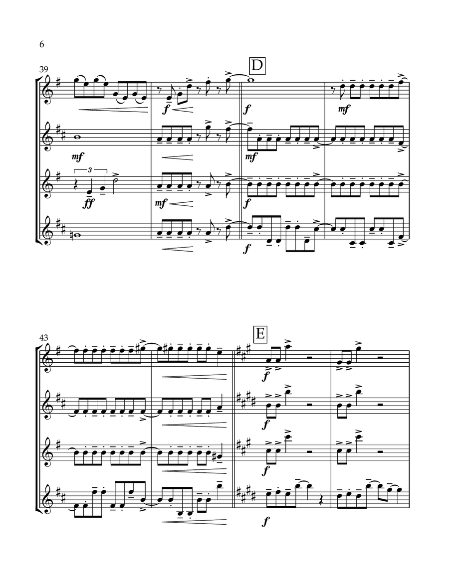 Dancing Through Life Dancing Through Life Saxophone Quartet scores gallery preview page 6