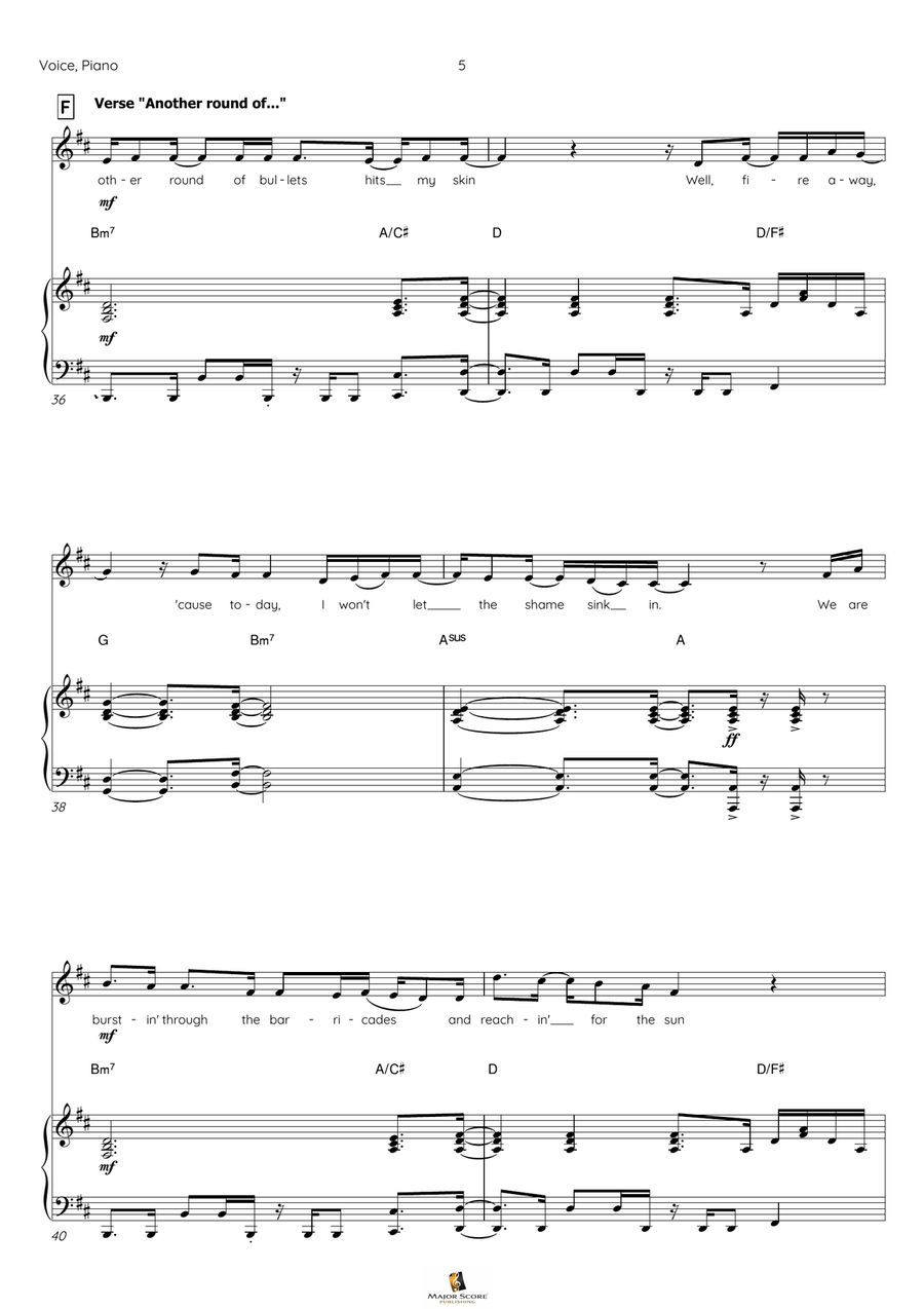 This Is Me Piano, Vocal scores gallery preview page 6