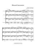 Blessed Assurance String Quartet scores gallery preview page 3