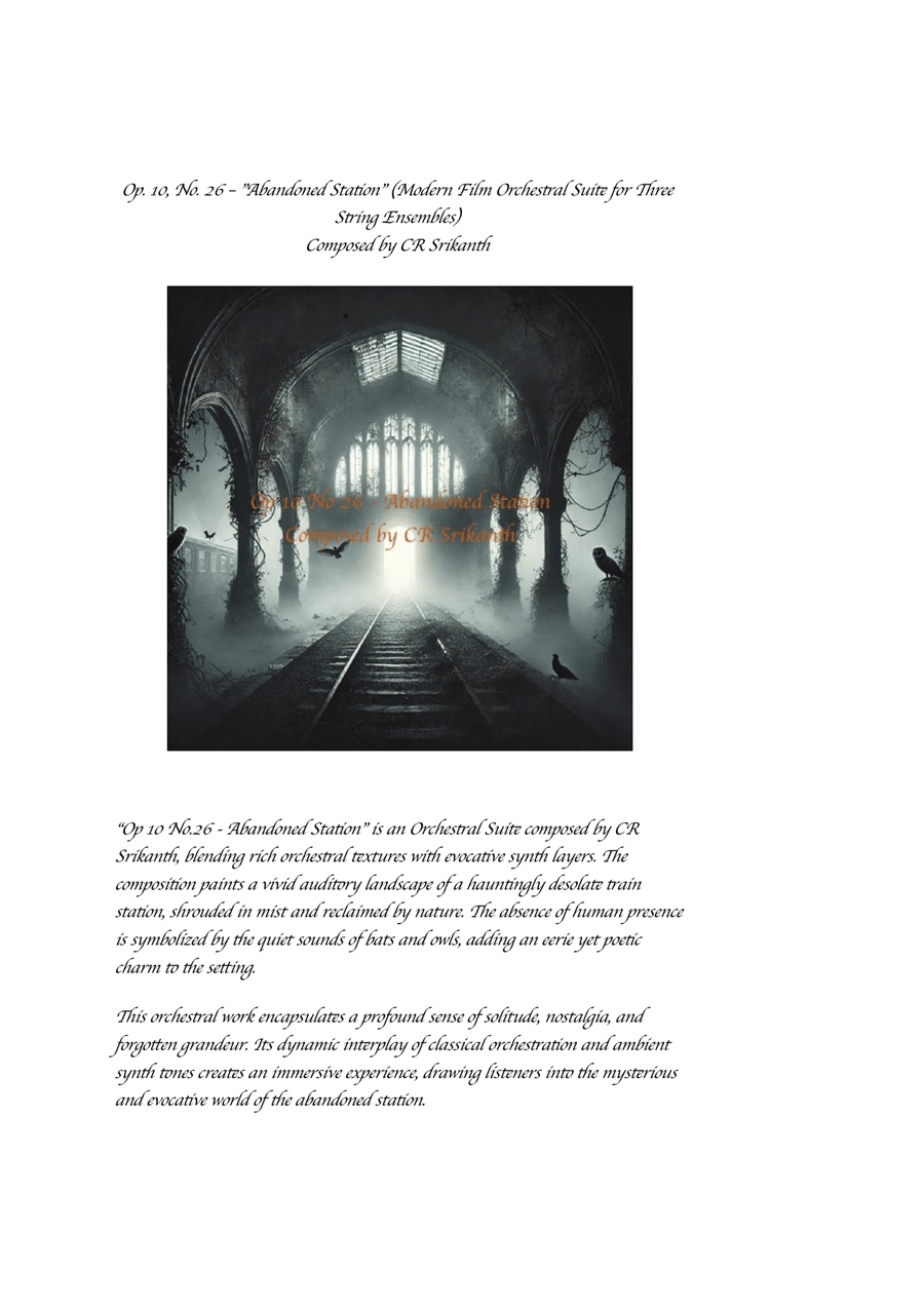 Op 10 No.26 - Abandoned Station Score and Parts scores gallery preview page 1