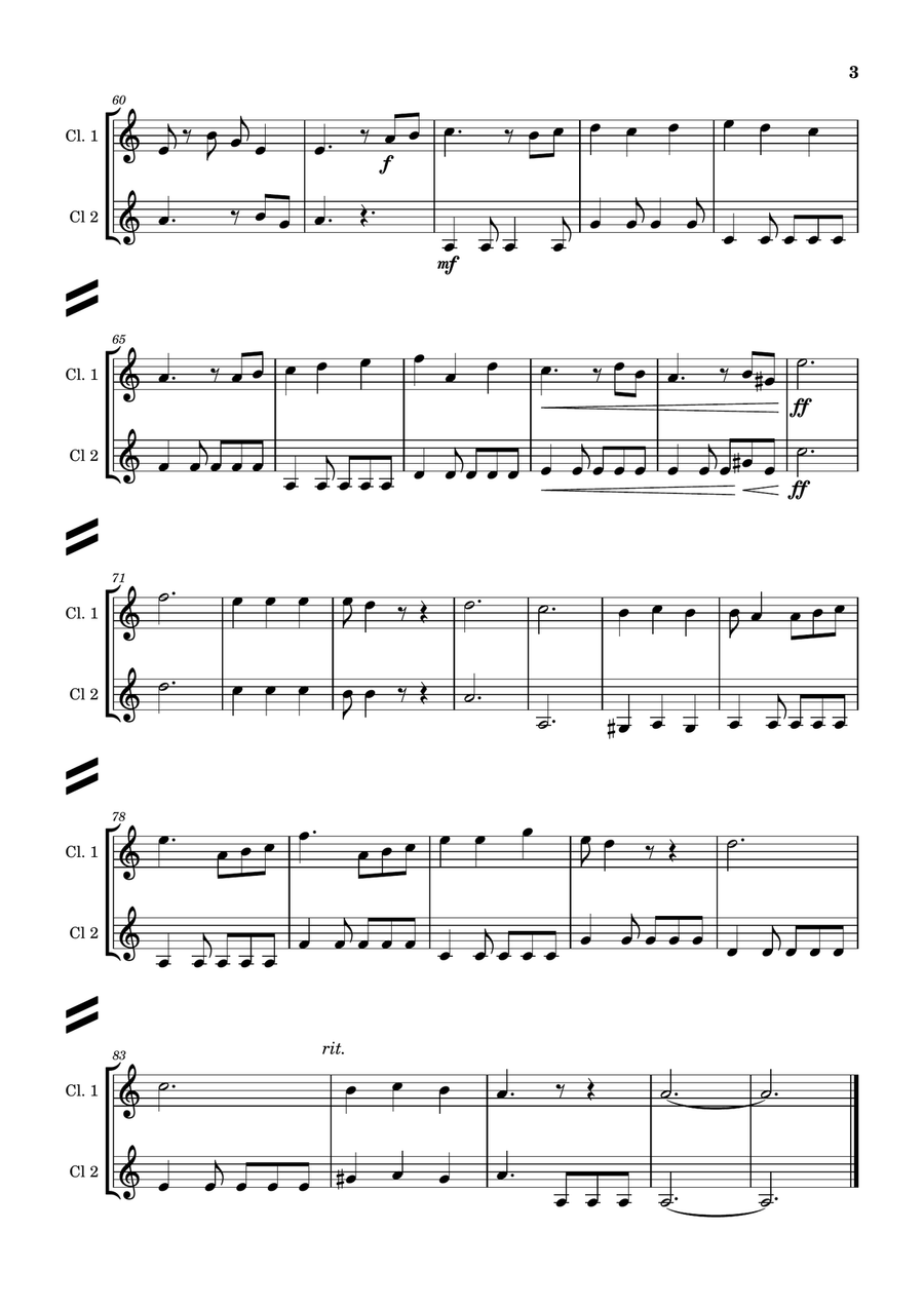 He's A Pirate Clarinet Duet scores gallery preview page 3