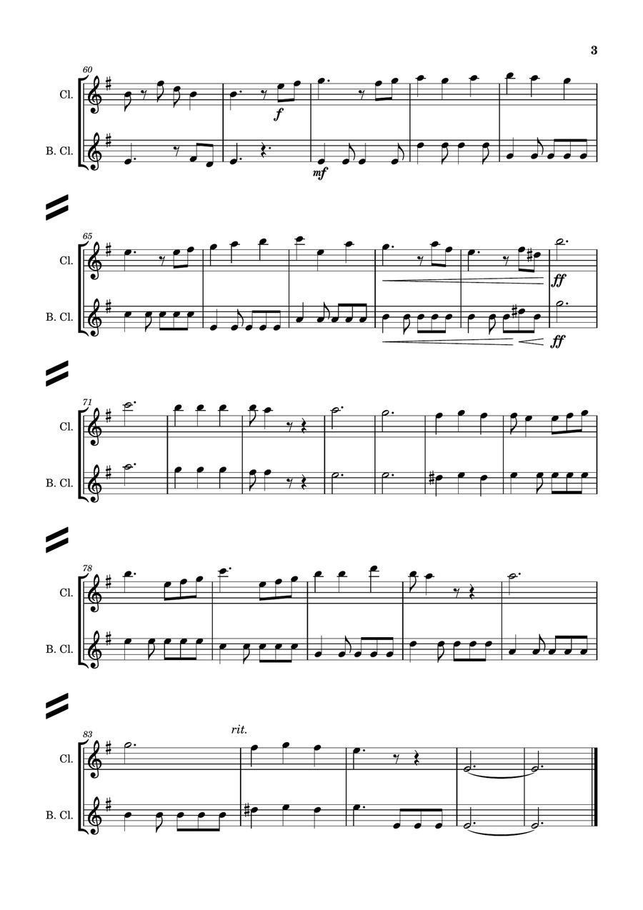 He's A Pirate Clarinet Duet scores gallery preview page 3