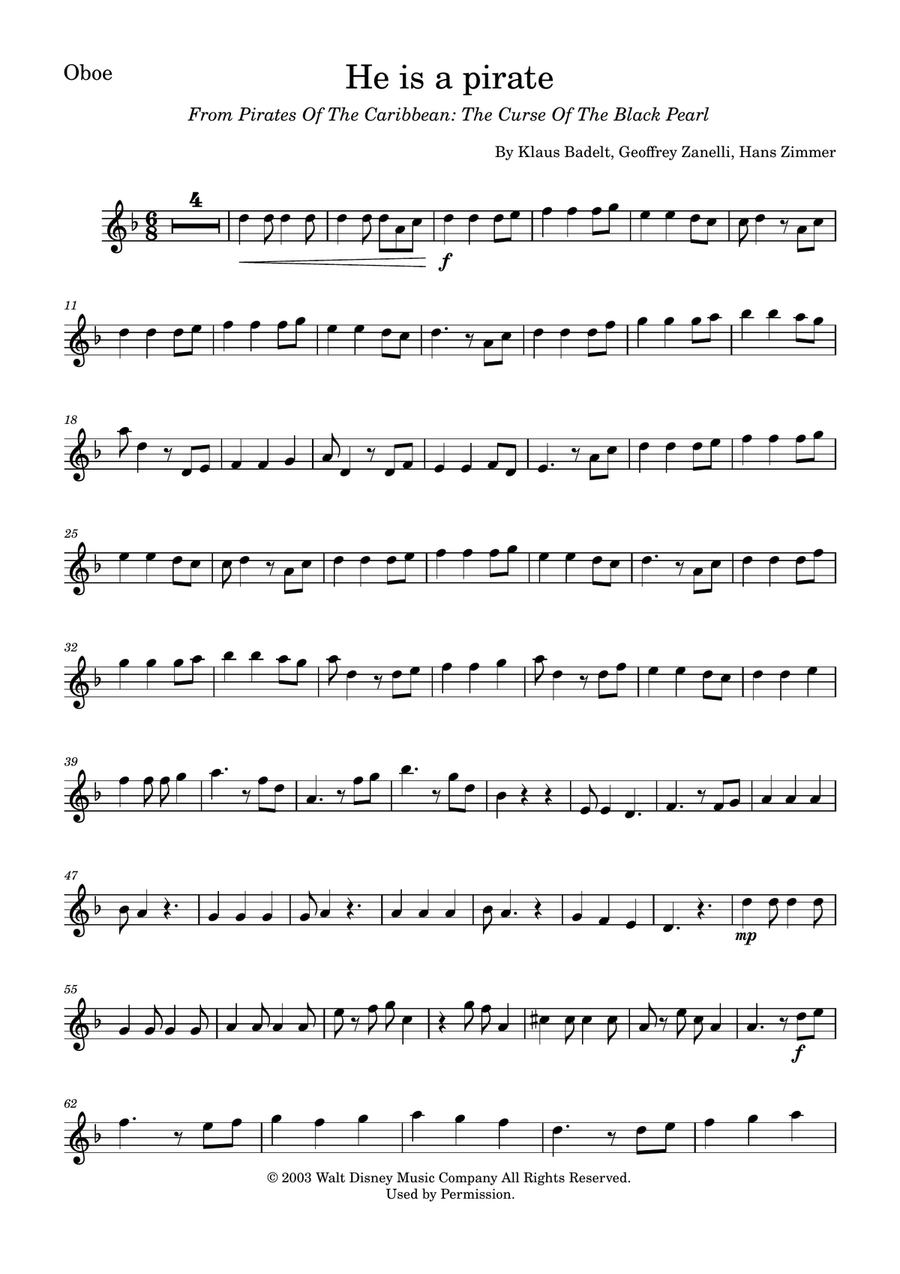 He's A Pirate Woodwind Duet scores gallery preview page 4