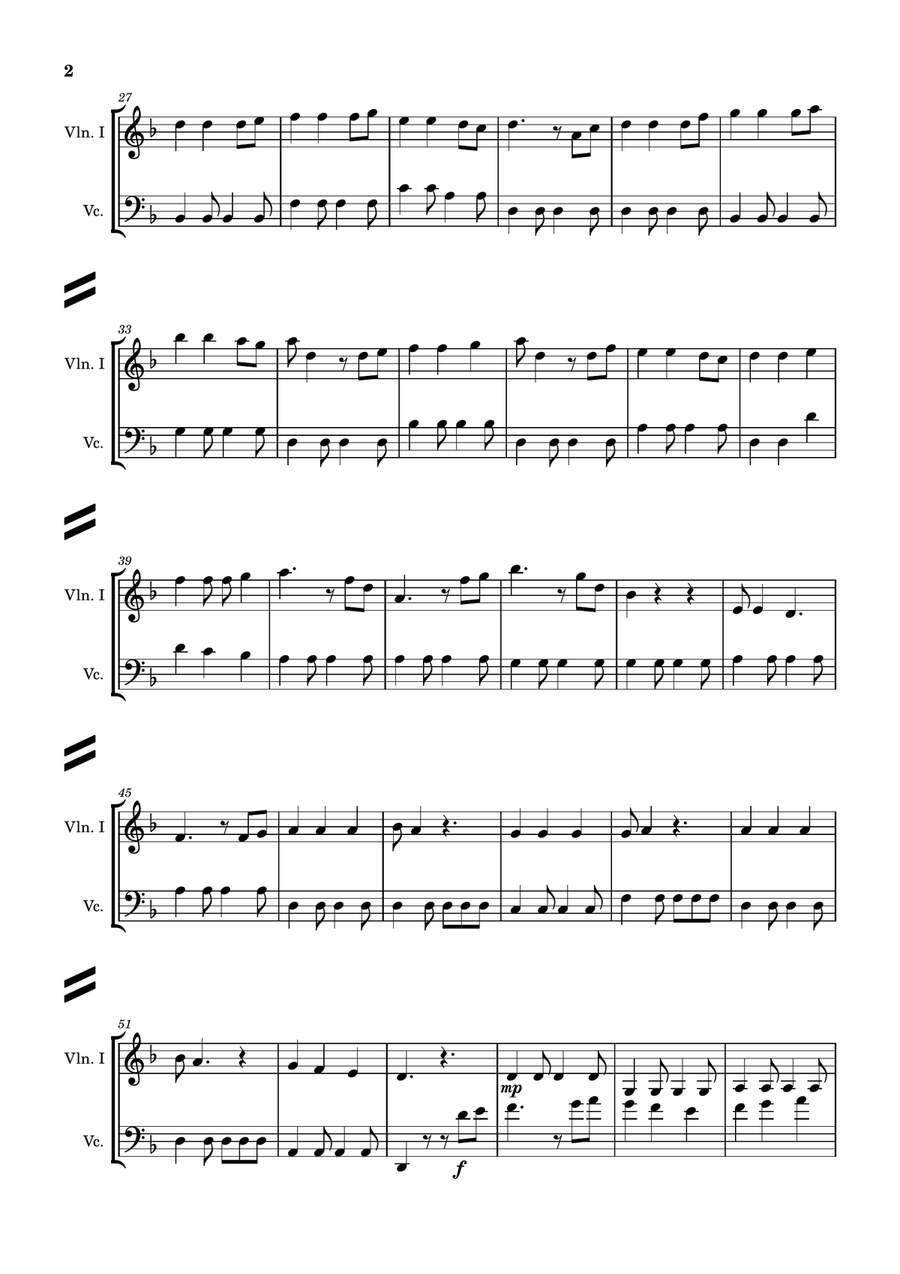He's A Pirate String Duet scores gallery preview page 2