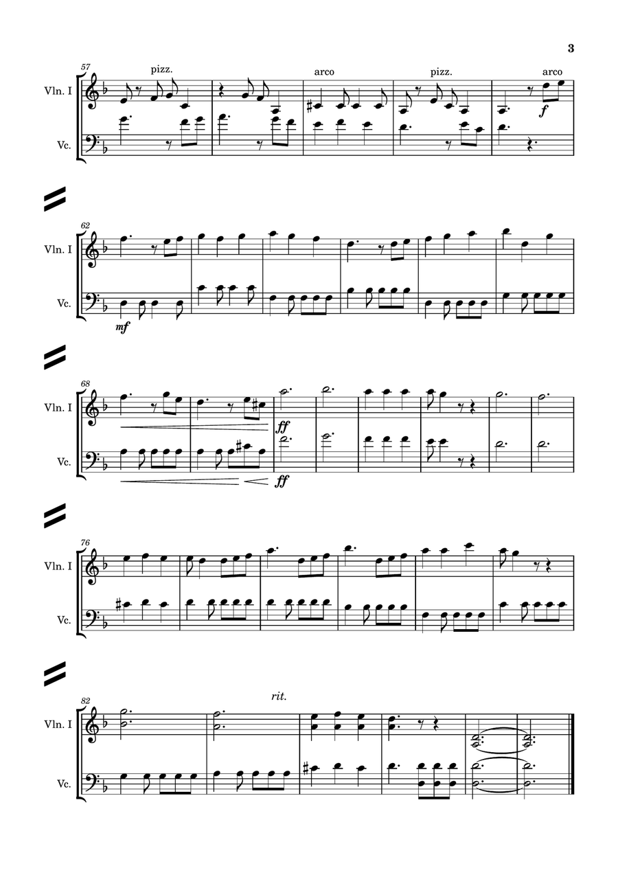 He's A Pirate String Duet scores gallery preview page 3