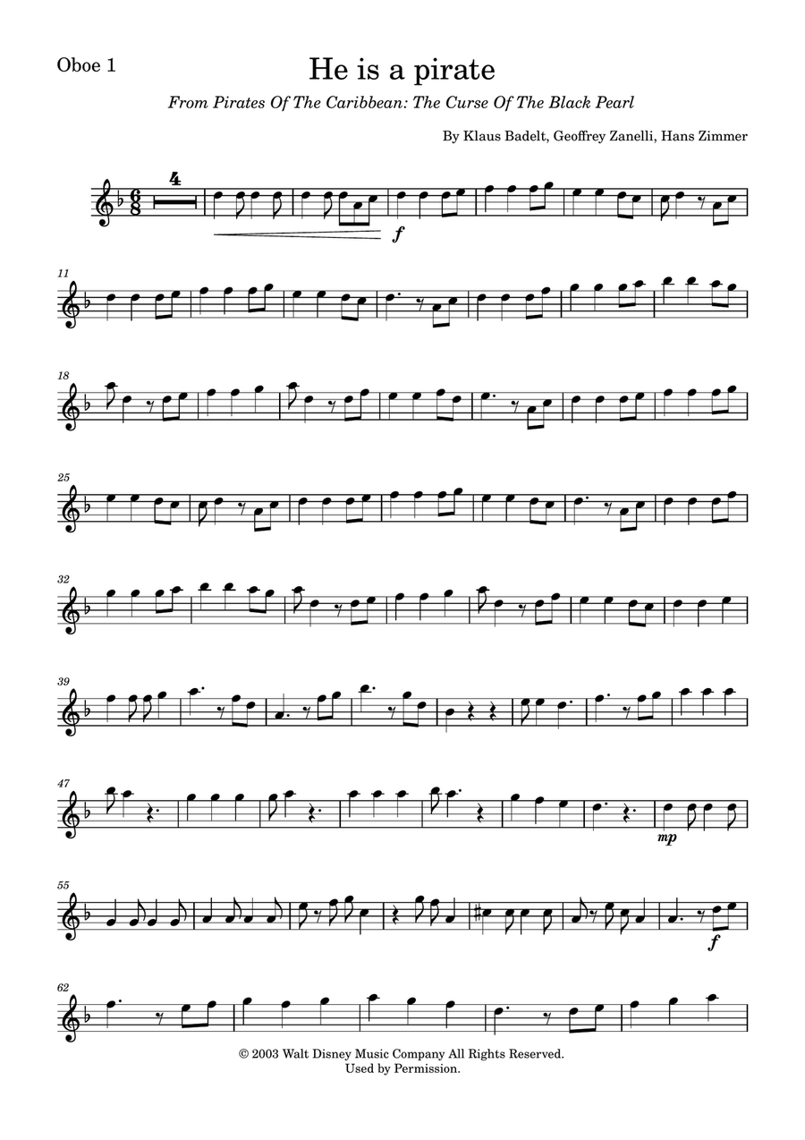 He's A Pirate Woodwind Duet scores gallery preview page 4