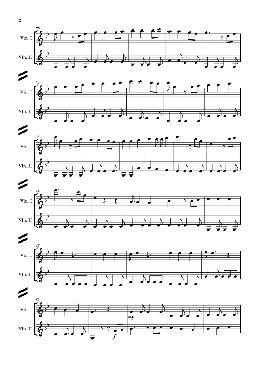 He's A Pirate String Duet scores gallery preview page 2