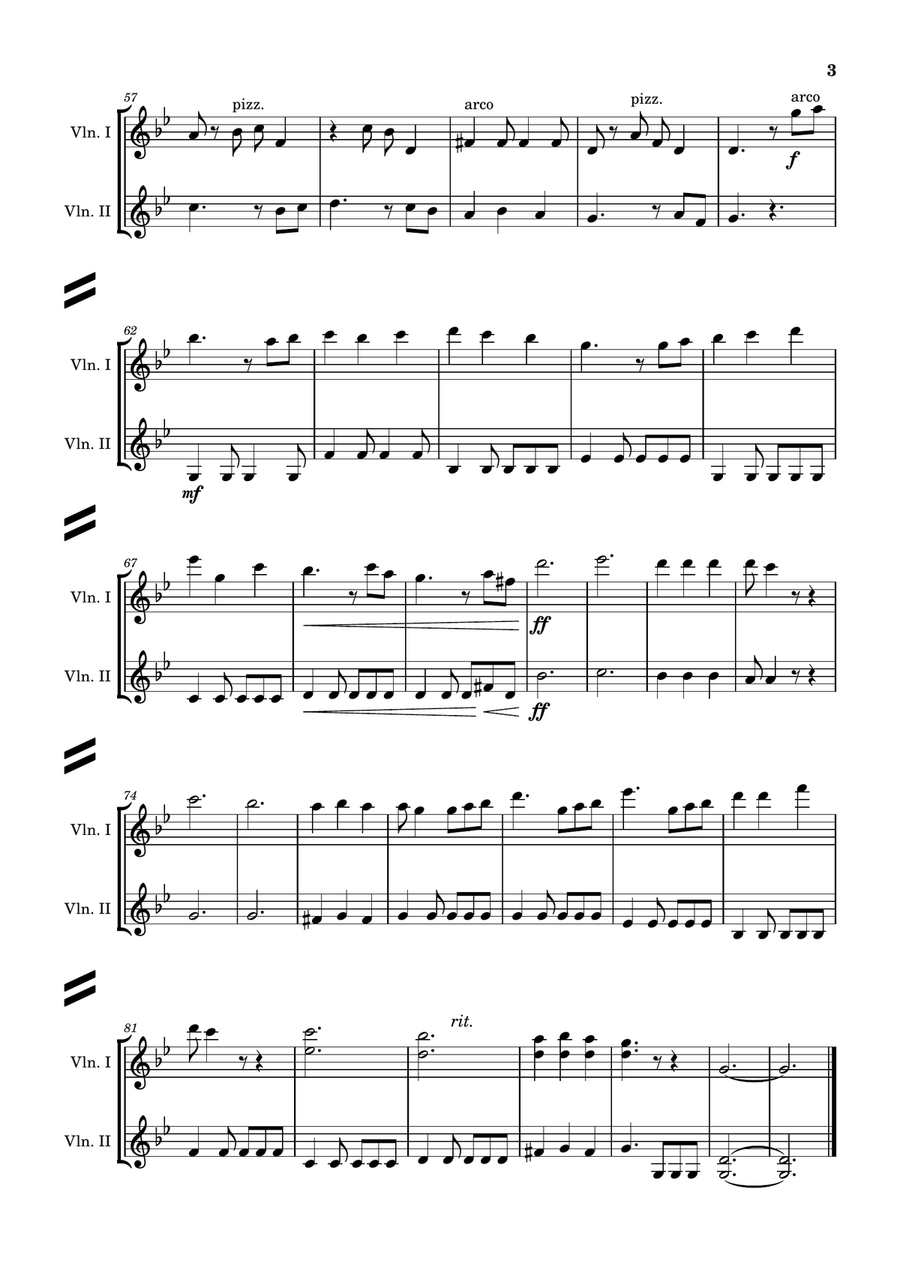 He's A Pirate String Duet scores gallery preview page 3