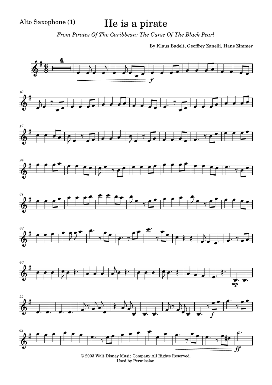 He's A Pirate Woodwind Trio scores gallery preview page 5
