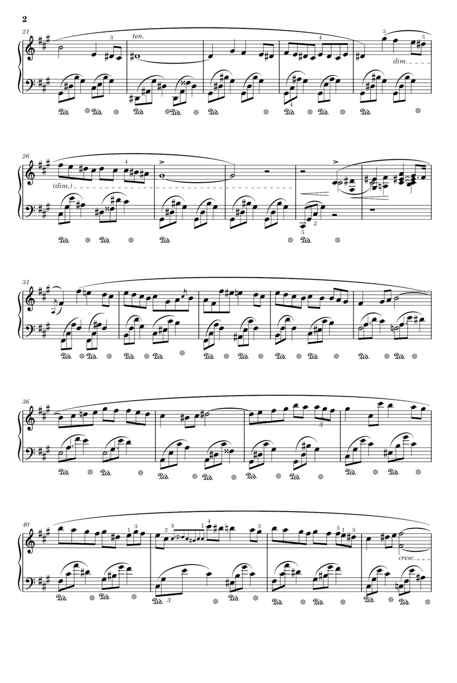 Nocturnes No.14,Op.48,No.2 - Fryderyk Franciszek Chopin Piano Solo scores gallery preview page 2