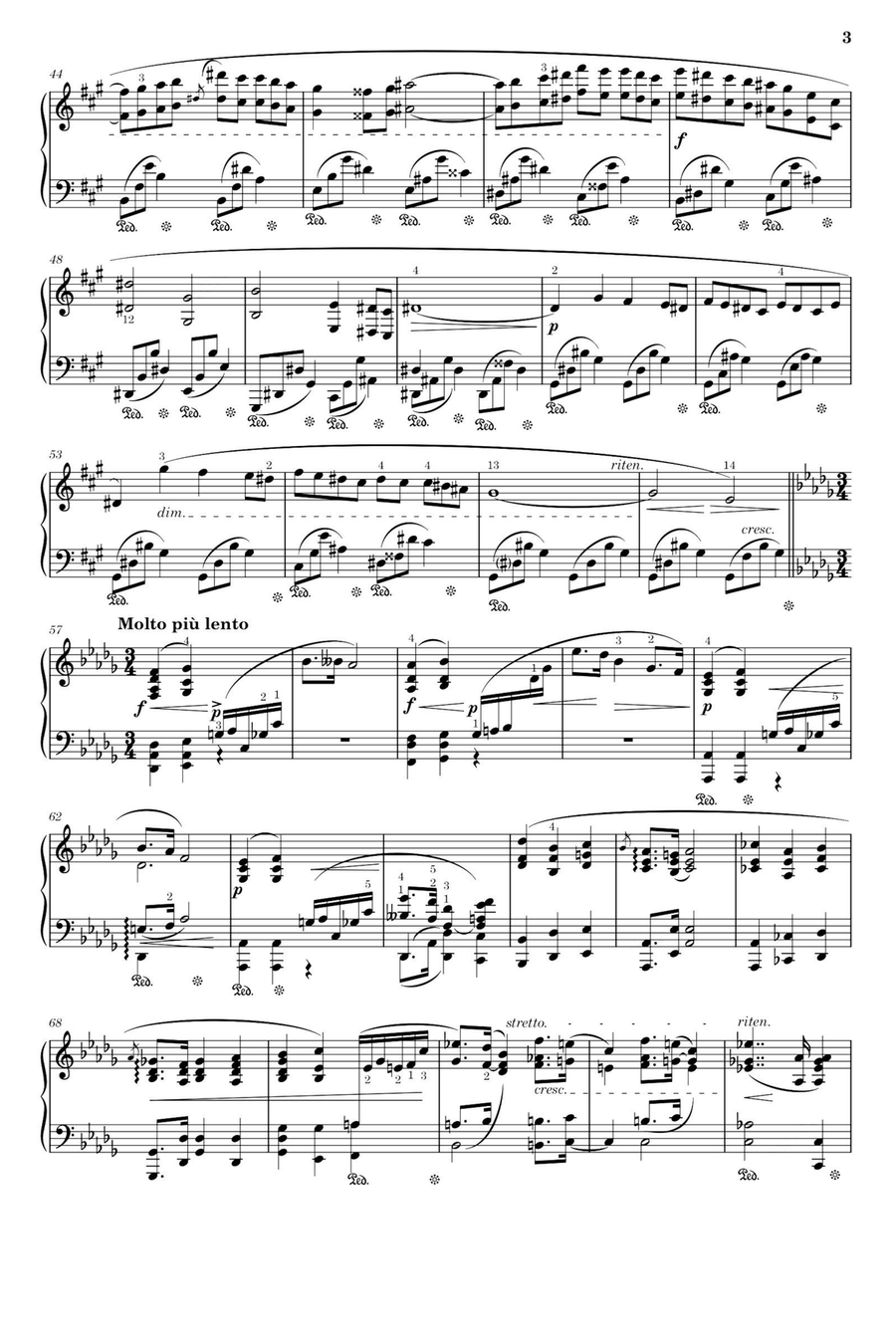 Nocturnes No.14,Op.48,No.2 - Fryderyk Franciszek Chopin Piano Solo scores gallery preview page 3