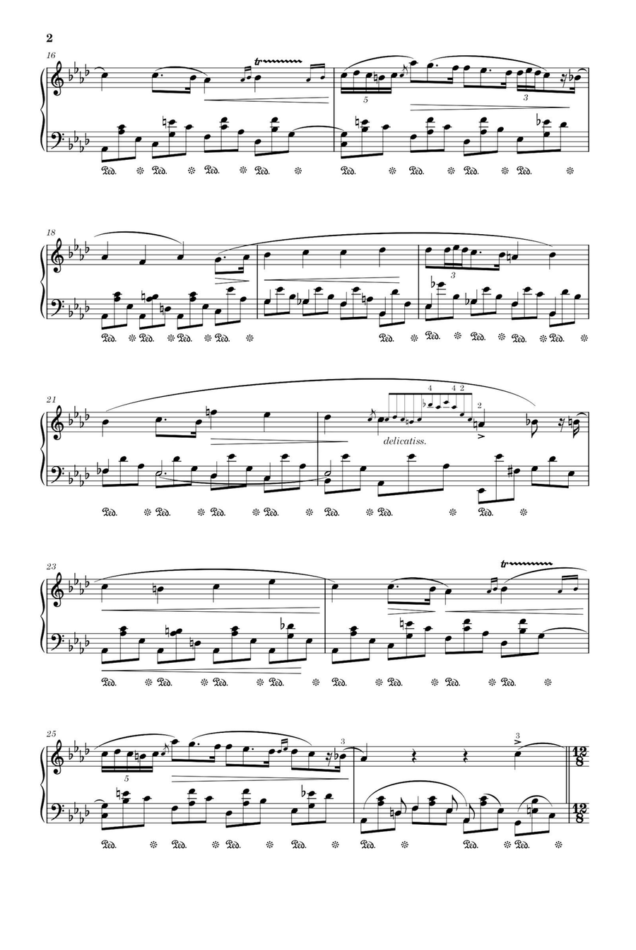 Nocturnes No.10,Op.32,No.2 - Fryderyk Franciszek Chopin Piano Solo scores gallery preview page 2