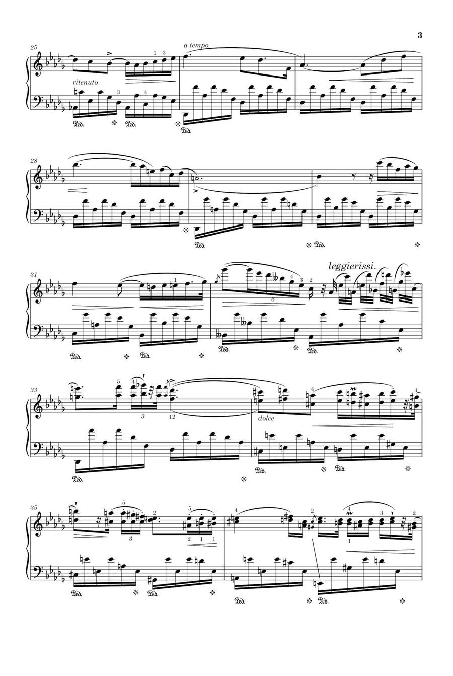 Nocturnes No.8,Op.27,No.2 - Fryderyk Franciszek Chopin Piano Solo scores gallery preview page 3