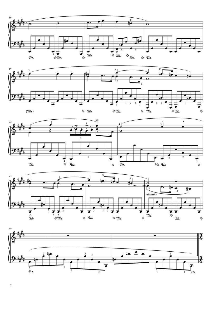 Nocturnes No.7,Op.27,No.1 - Fryderyk Franciszek Chopin Piano Solo scores gallery preview page 2