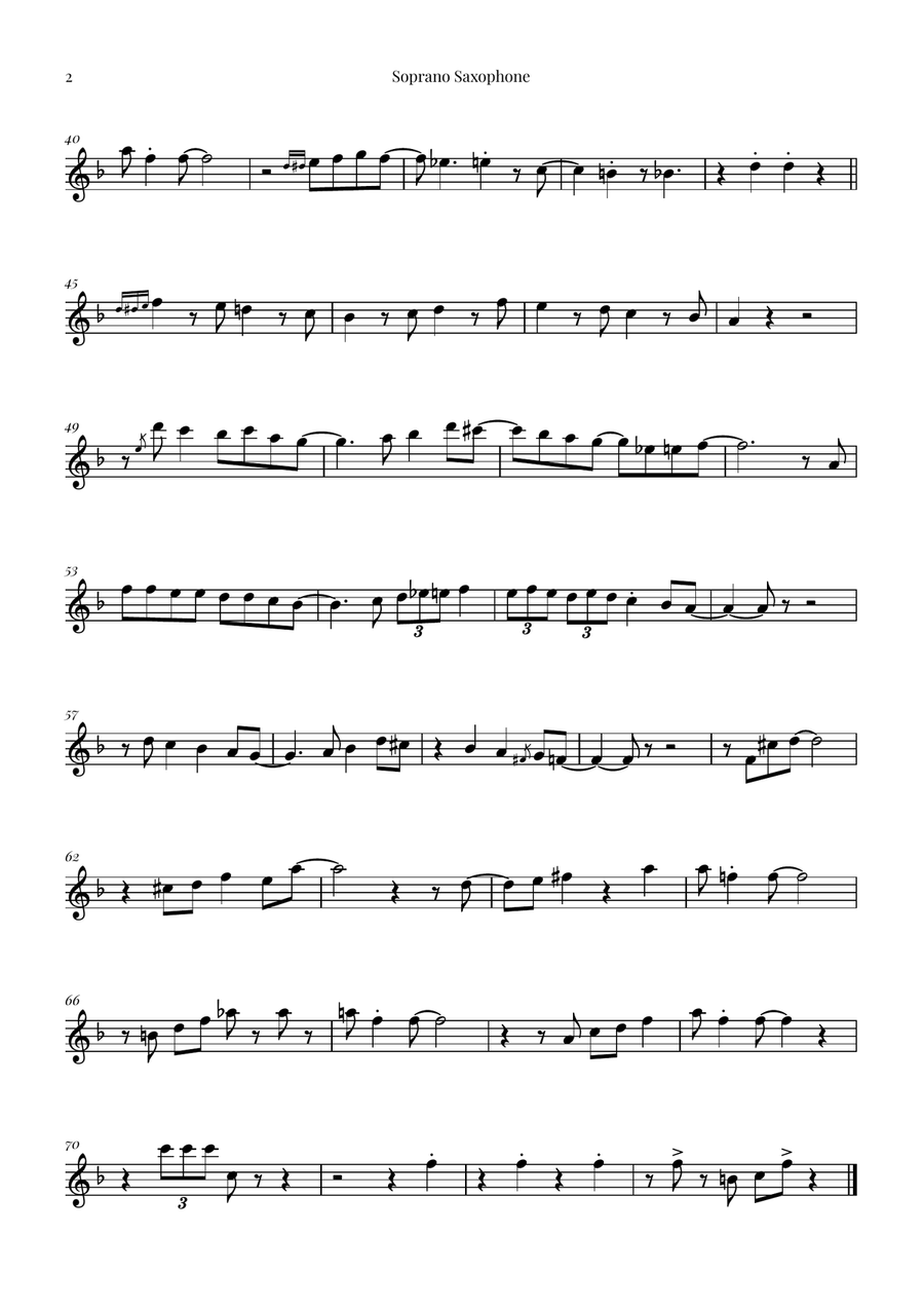 Fly Me To The Moon (In Other Words) Saxophone Quartet scores gallery preview page 5