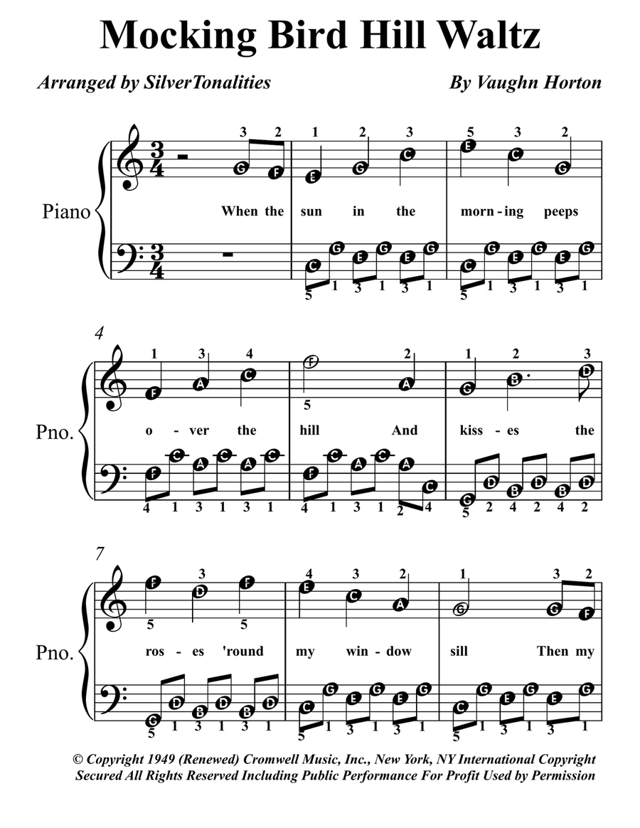 Mockin' Bird Hill Mockin' Bird Hill Piano Method scores gallery preview page 1
