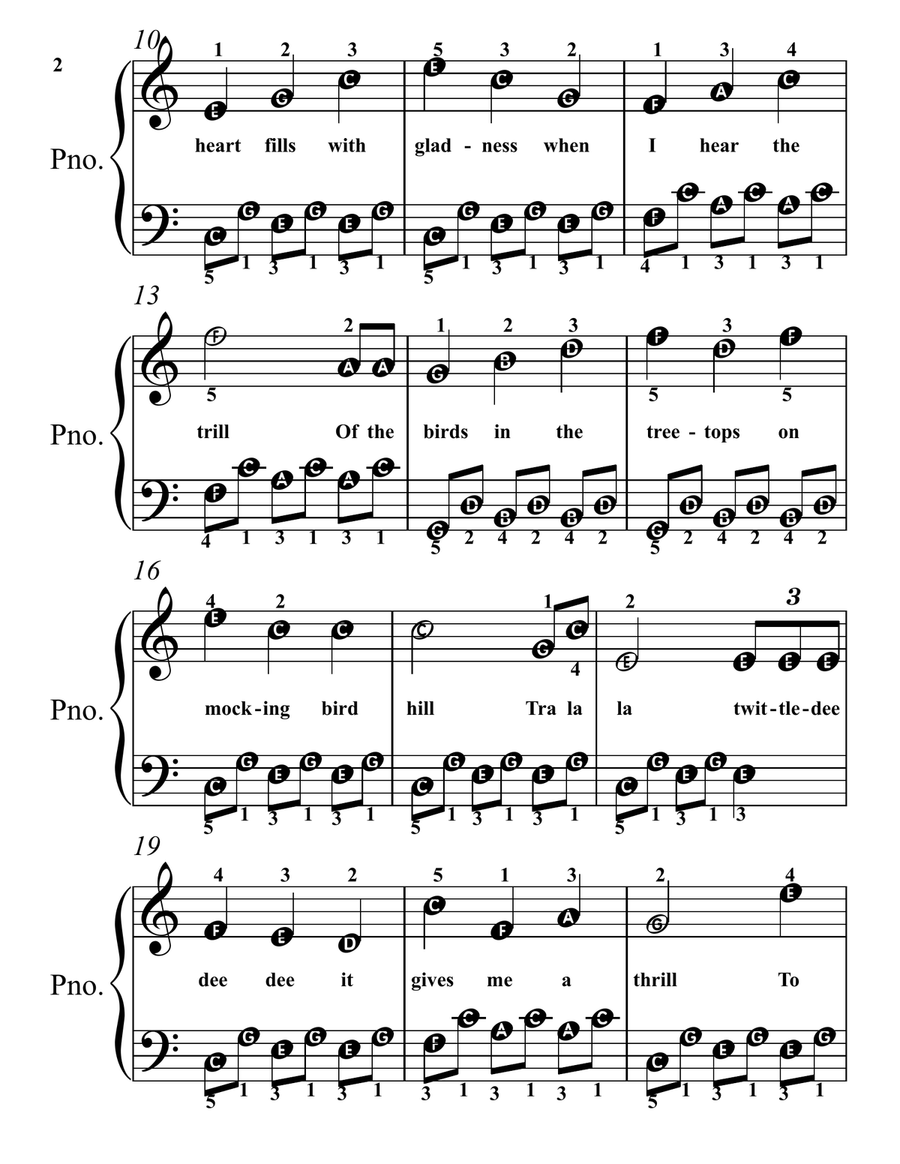 Mockin' Bird Hill Mockin' Bird Hill Piano Method scores gallery preview page 2