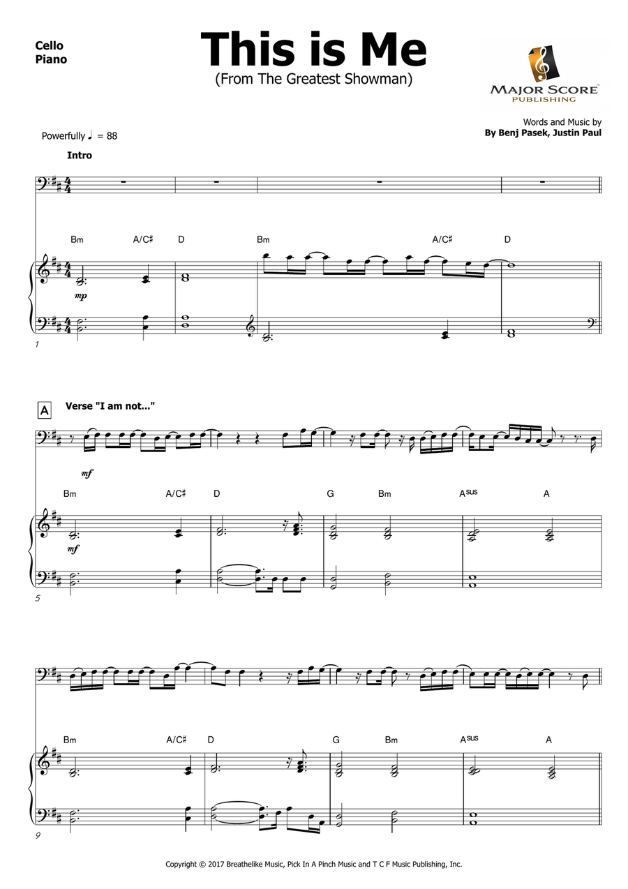 This Is Me Piano scores gallery preview page 2