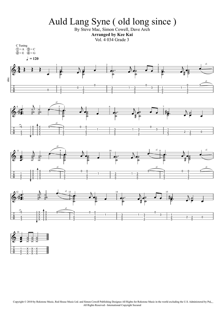 Auld Lang Syne Auld Lang Syne Ukulele scores gallery preview page 1