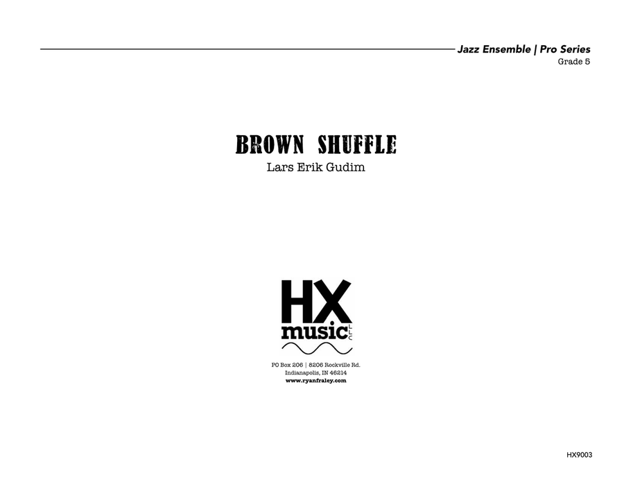 Brown Shuffle: Score Brown Shuffle: Score Jazz Ensemble scores gallery preview page 1