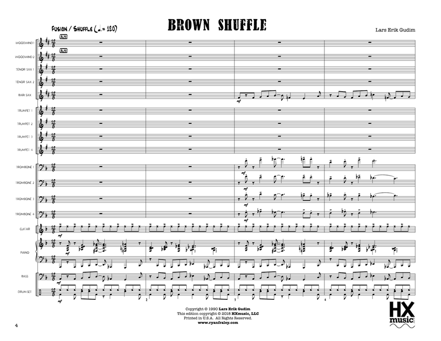 Brown Shuffle: Score Brown Shuffle: Score Jazz Ensemble scores gallery preview page 4