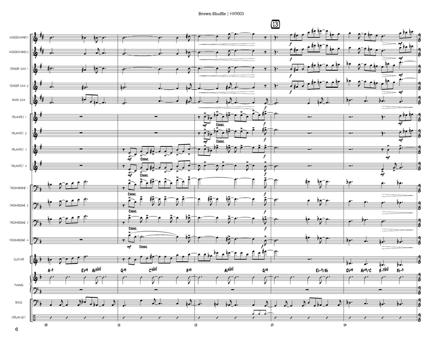 Brown Shuffle: Score Brown Shuffle: Score Jazz Ensemble scores gallery preview page 6