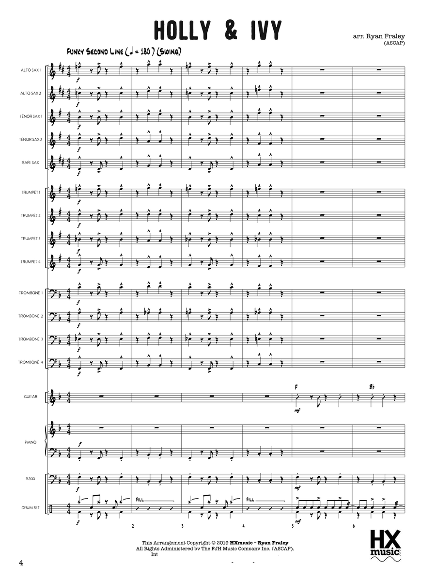 Holly & Ivy: Score Holly & Ivy: Score Jazz Ensemble scores gallery preview page 4
