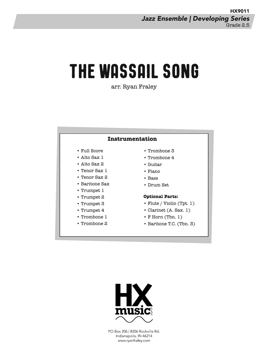 The Wassail Song: Score The Wassail Song: Score Jazz Ensemble scores gallery preview page 1