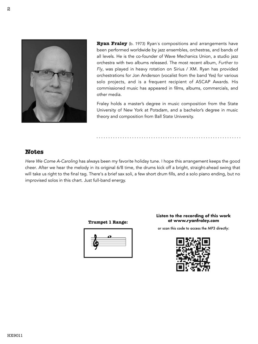The Wassail Song: Score The Wassail Song: Score Jazz Ensemble scores gallery preview page 2