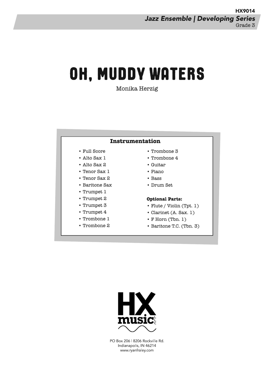 Oh, Muddy Waters: Score Oh, Muddy Waters: Score Jazz Ensemble scores gallery preview page 1