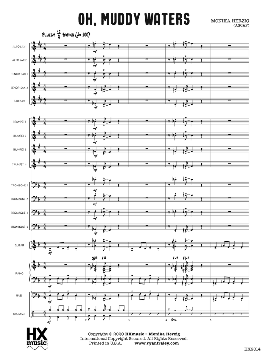 Oh, Muddy Waters: Score Oh, Muddy Waters: Score Jazz Ensemble scores gallery preview page 3