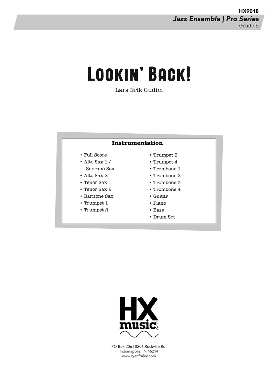 Lookin' Back!: Score Lookin' Back!: Score Jazz Ensemble scores gallery preview page 1