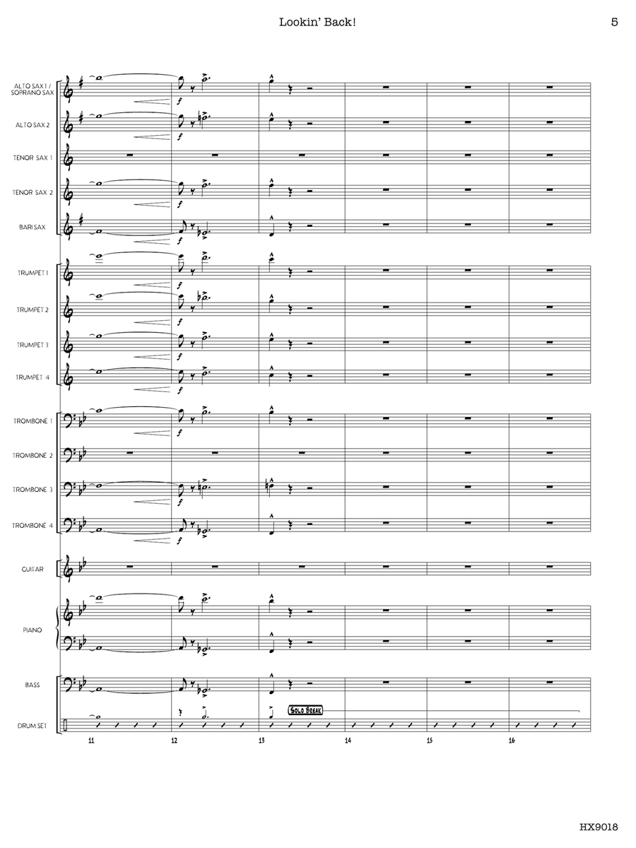 Lookin' Back!: Score Lookin' Back!: Score Jazz Ensemble scores gallery preview page 5