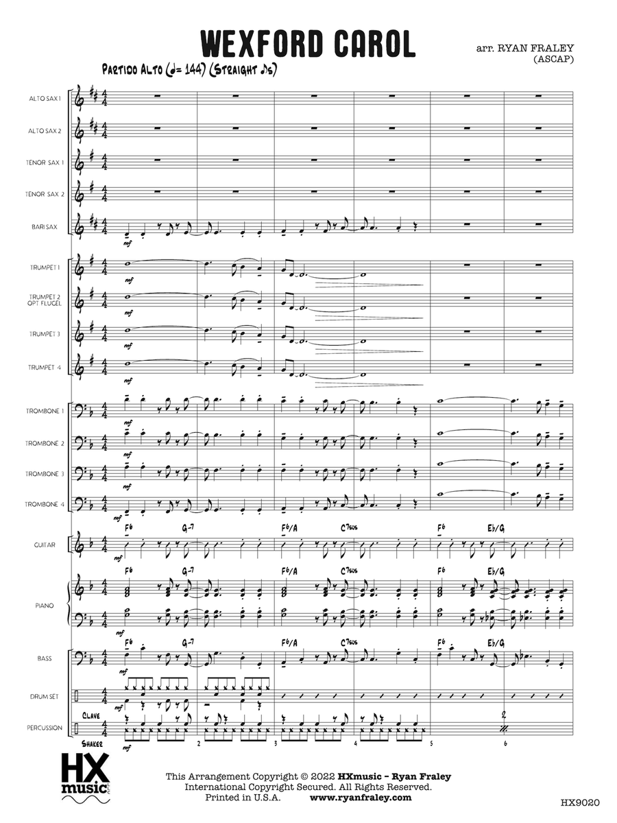 Wexford Carol: Score Wexford Carol: Score Jazz Ensemble scores gallery preview page 3