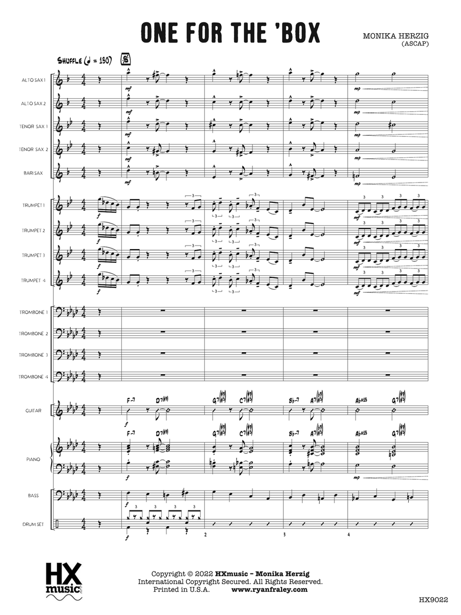 One for the 'Box: Score One for the 'Box: Score Jazz Ensemble scores gallery preview page 3