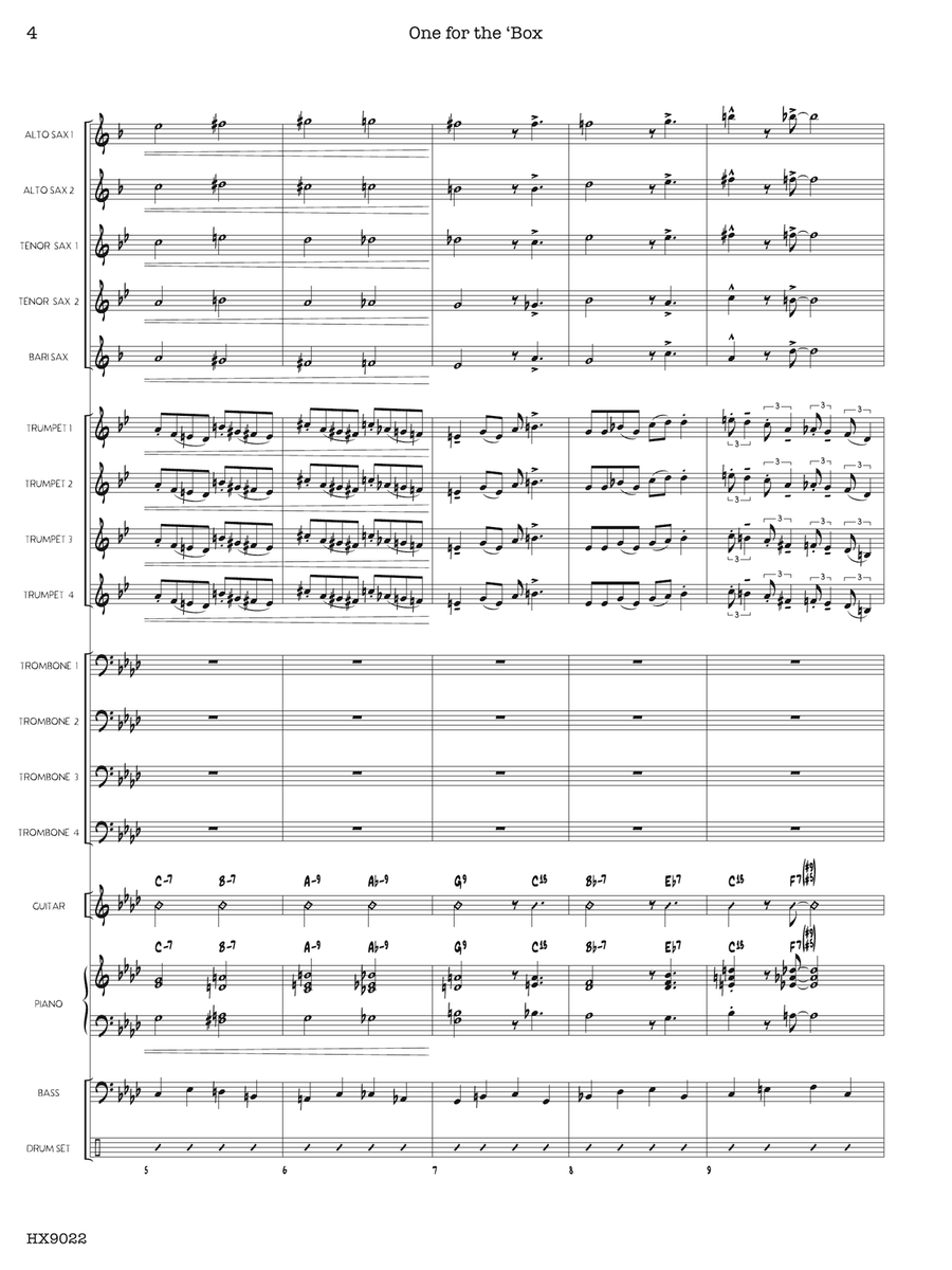 One for the 'Box: Score One for the 'Box: Score Jazz Ensemble scores gallery preview page 4