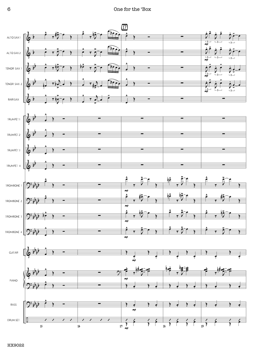 One for the 'Box: Score One for the 'Box: Score Jazz Ensemble scores gallery preview page 6